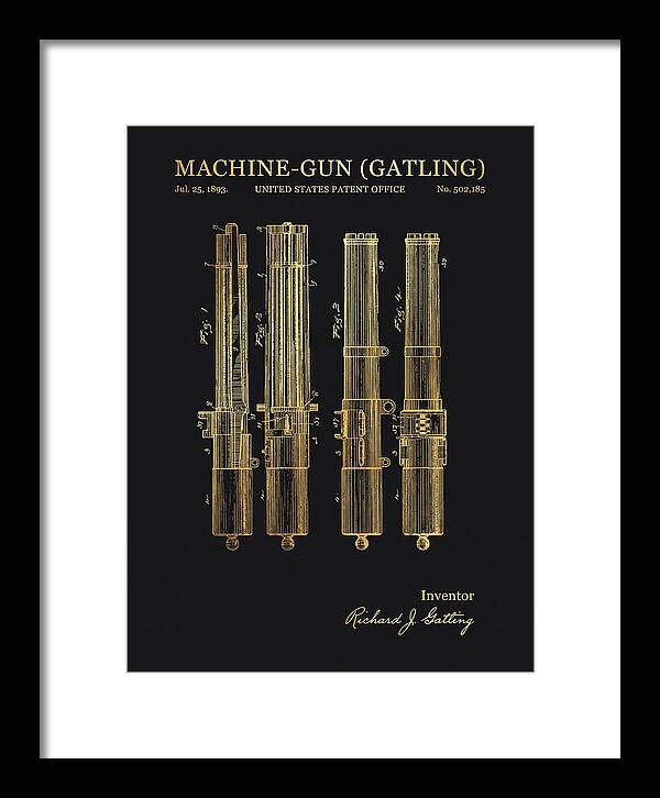 Gatling Machine Gun Gold Patent Us502185