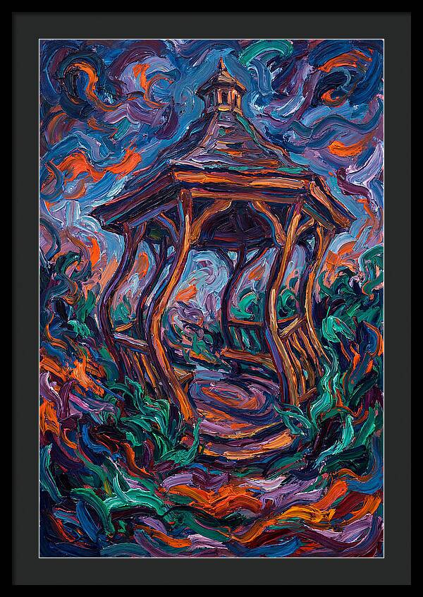 Gazebo In Vibrant Swirls