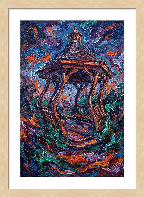 Gazebo In Vibrant Swirls