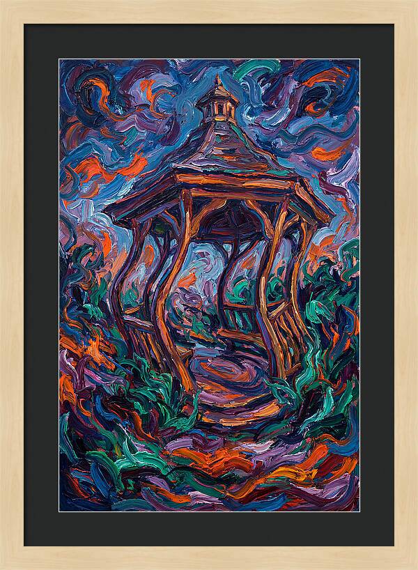 Gazebo In Vibrant Swirls