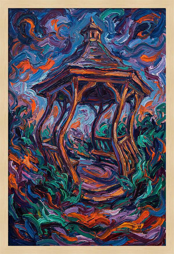 Gazebo In Vibrant Swirls