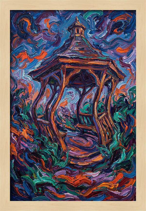 Gazebo In Vibrant Swirls