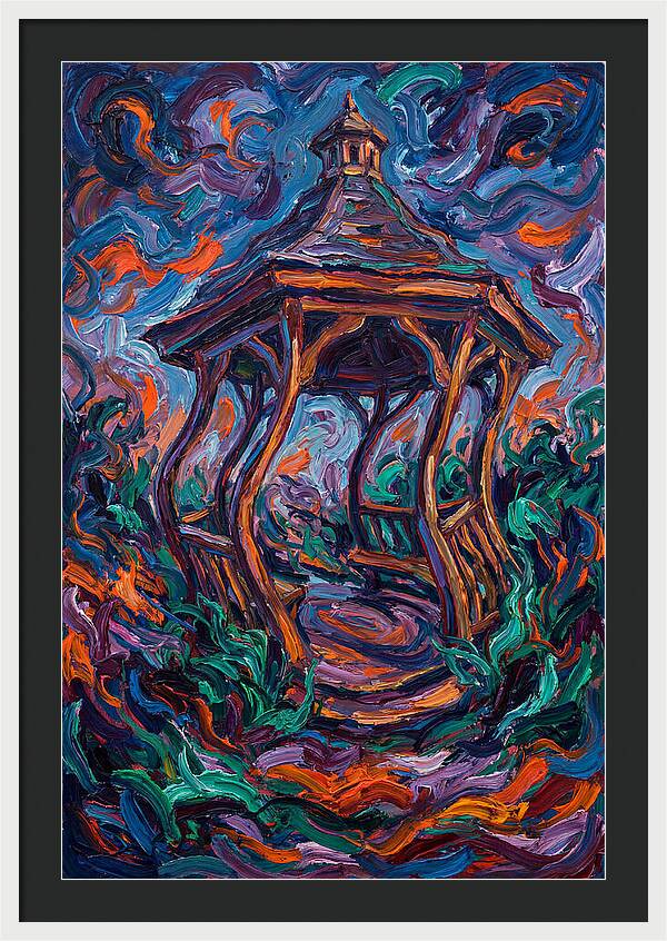 Gazebo In Vibrant Swirls