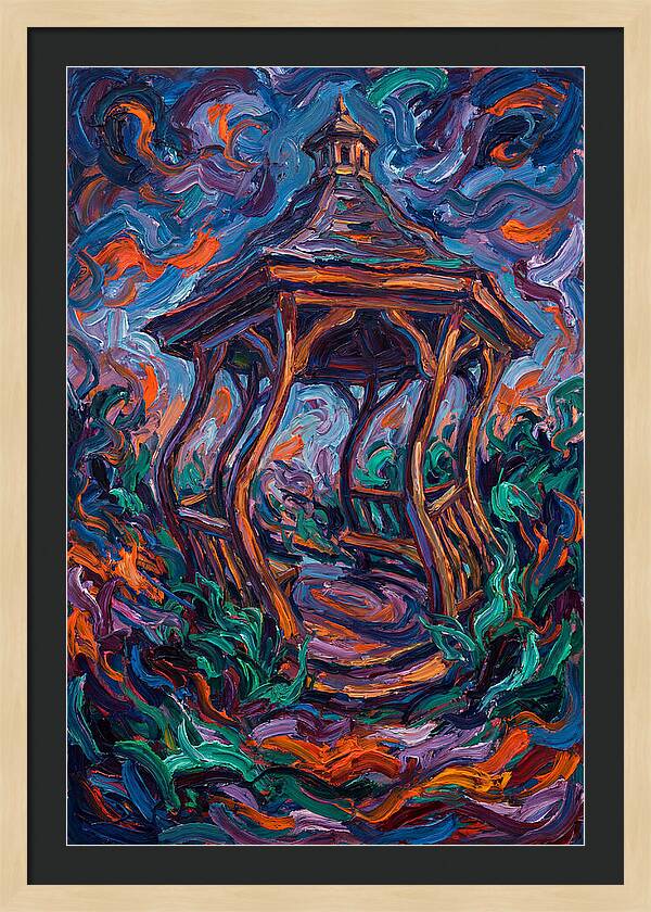 Gazebo In Vibrant Swirls