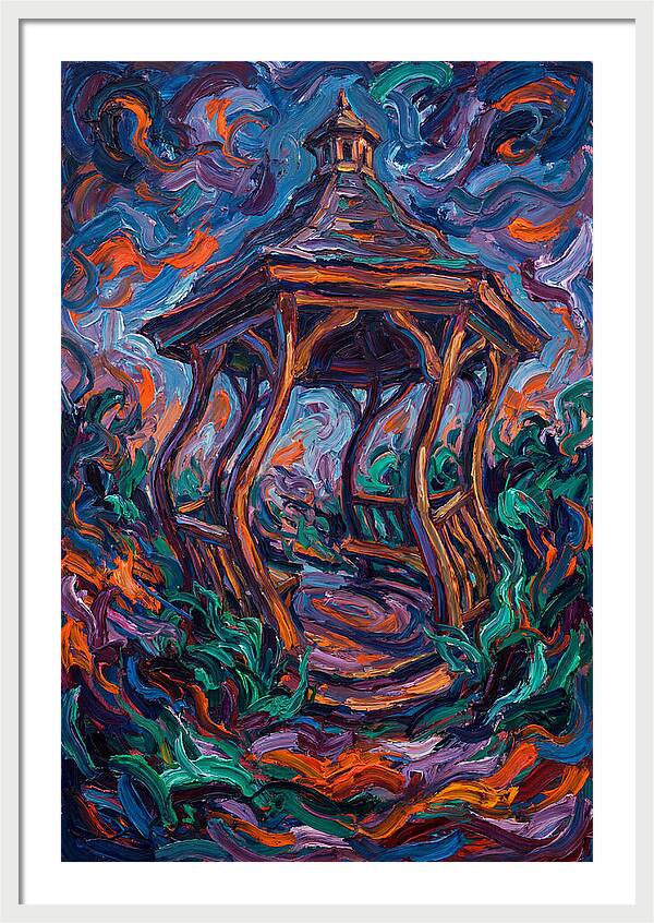 Gazebo In Vibrant Swirls