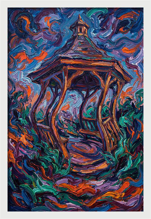 Gazebo In Vibrant Swirls