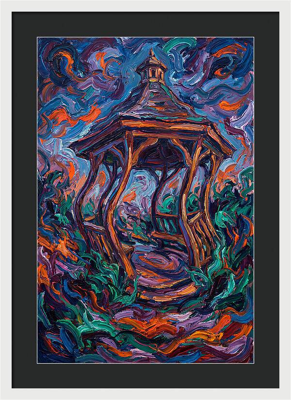 Gazebo In Vibrant Swirls