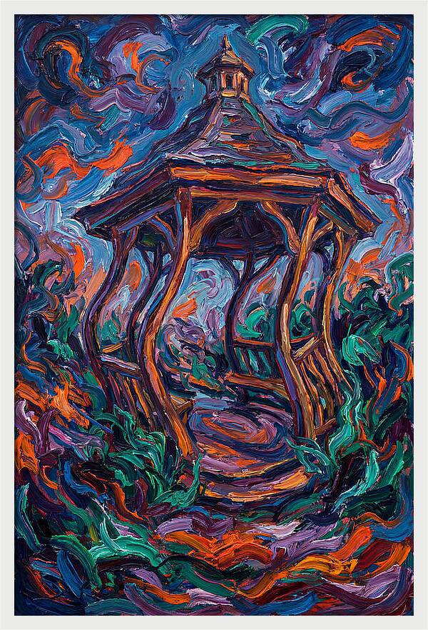 Gazebo In Vibrant Swirls