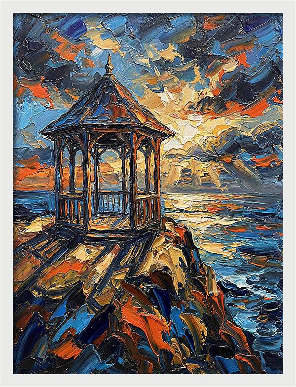 Gazebo Overlooking The Sea