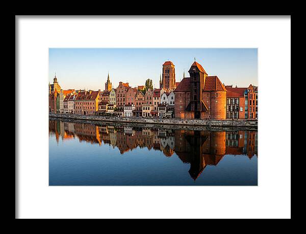 Gdansk Waterfront At Golden Hour