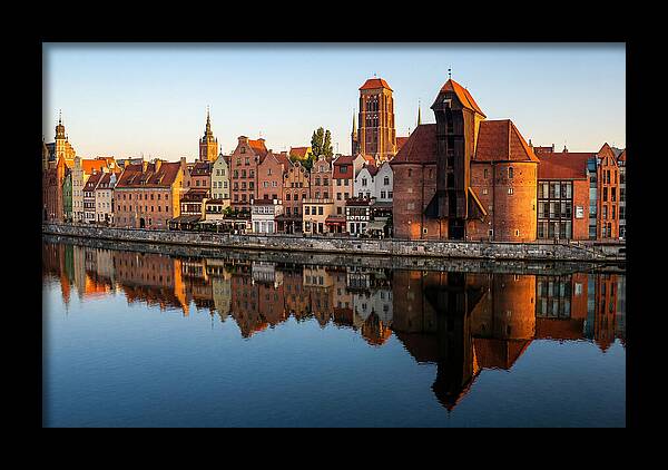 Gdansk Waterfront At Golden Hour