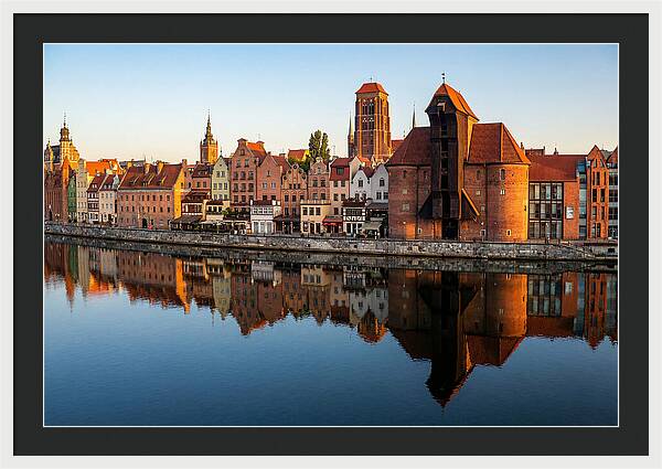 Gdansk Waterfront At Golden Hour