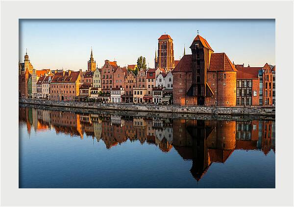 Gdansk Waterfront At Golden Hour