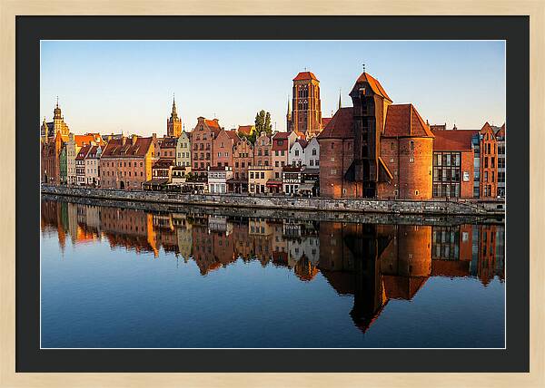 Gdansk Waterfront At Golden Hour
