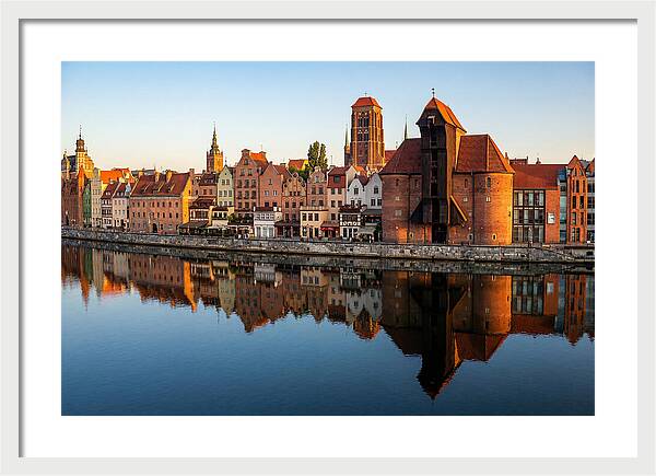 Gdansk Waterfront At Golden Hour