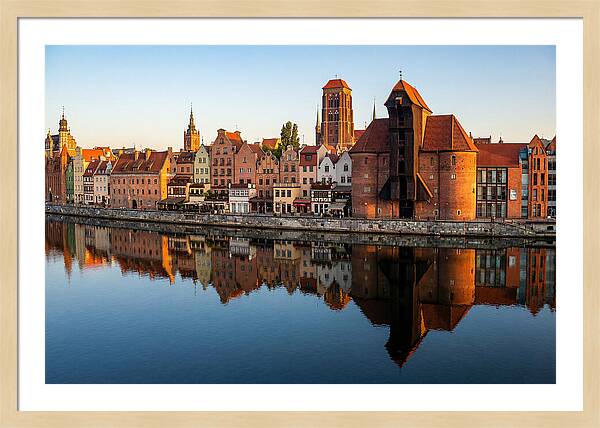 Gdansk Waterfront At Golden Hour