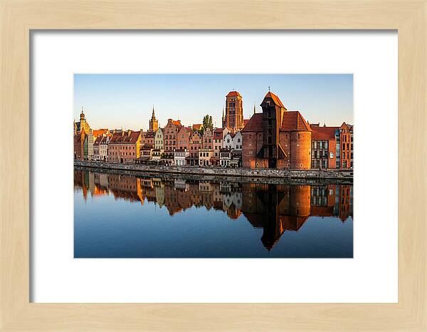 Gdansk Waterfront At Golden Hour