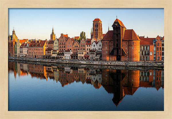 Gdansk Waterfront At Golden Hour