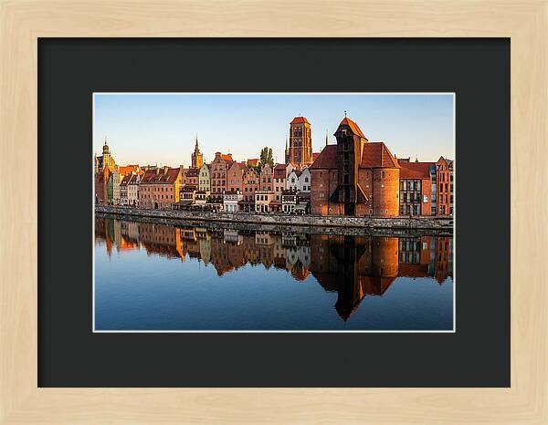 Gdansk Waterfront At Golden Hour