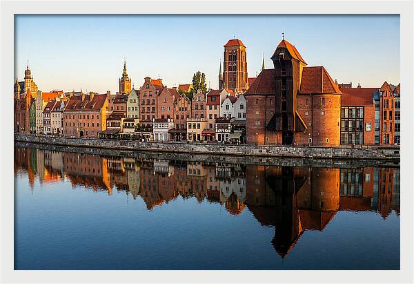 Gdansk Waterfront At Golden Hour