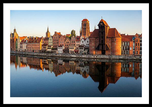 Gdansk Waterfront At Golden Hour