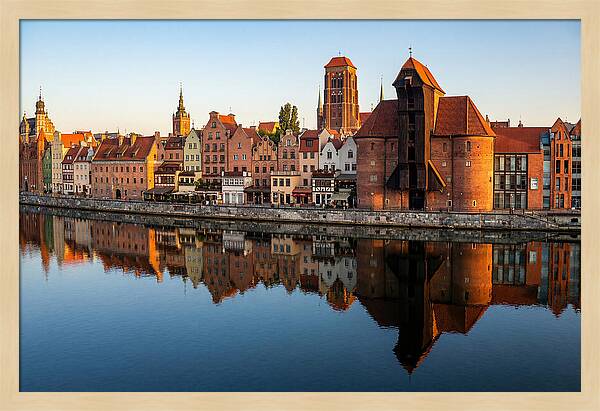 Gdansk Waterfront At Golden Hour
