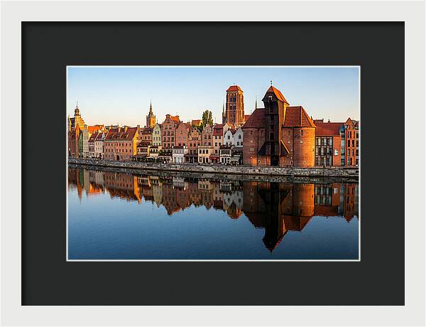 Gdansk Waterfront At Golden Hour