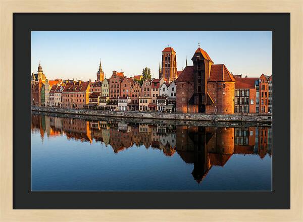 Gdansk Waterfront At Golden Hour