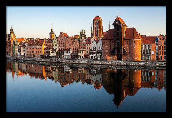 Gdansk Waterfront At Golden Hour