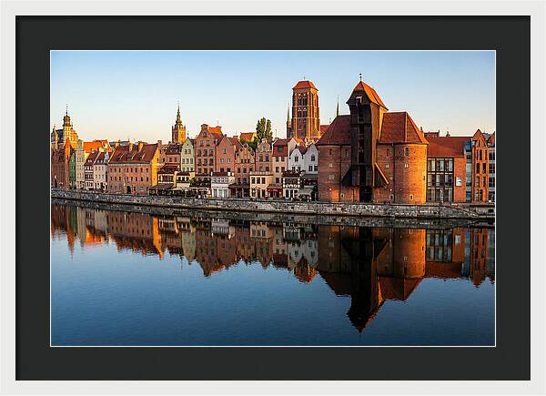 Gdansk Waterfront At Golden Hour