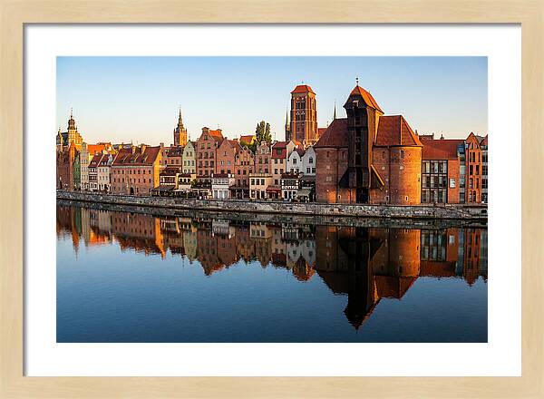 Gdansk Waterfront At Golden Hour