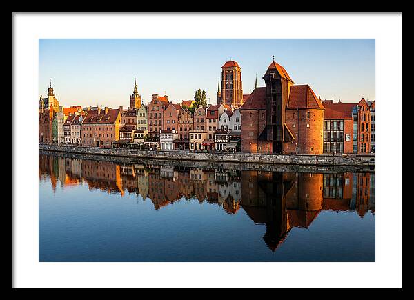 Gdansk Waterfront At Golden Hour