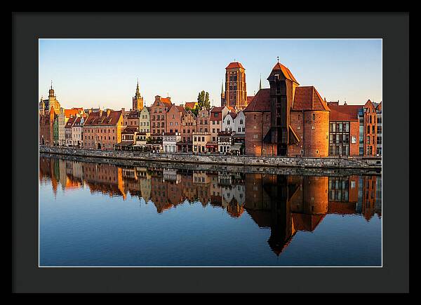 Gdansk Waterfront At Golden Hour