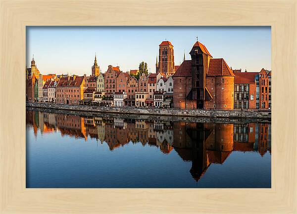 Gdansk Waterfront At Golden Hour