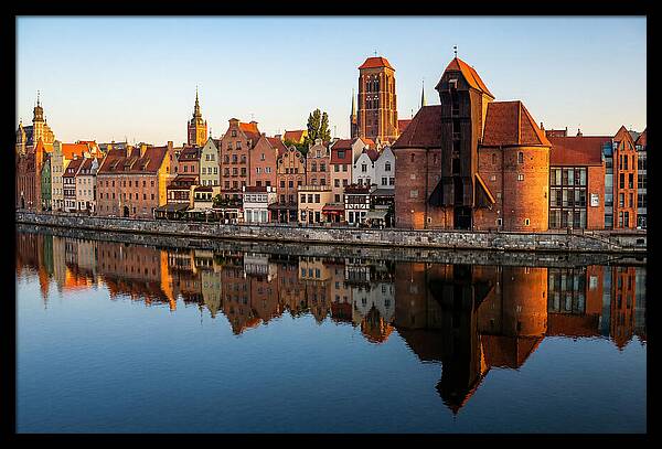 Gdansk Waterfront At Golden Hour
