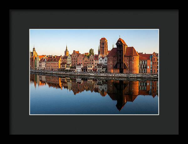 Gdansk Waterfront At Golden Hour