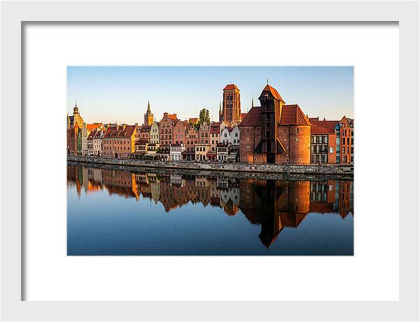 Gdansk Waterfront At Golden Hour