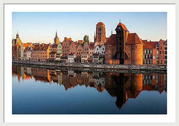 Gdansk Waterfront At Golden Hour