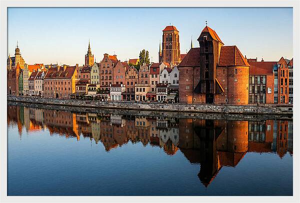 Gdansk Waterfront At Golden Hour