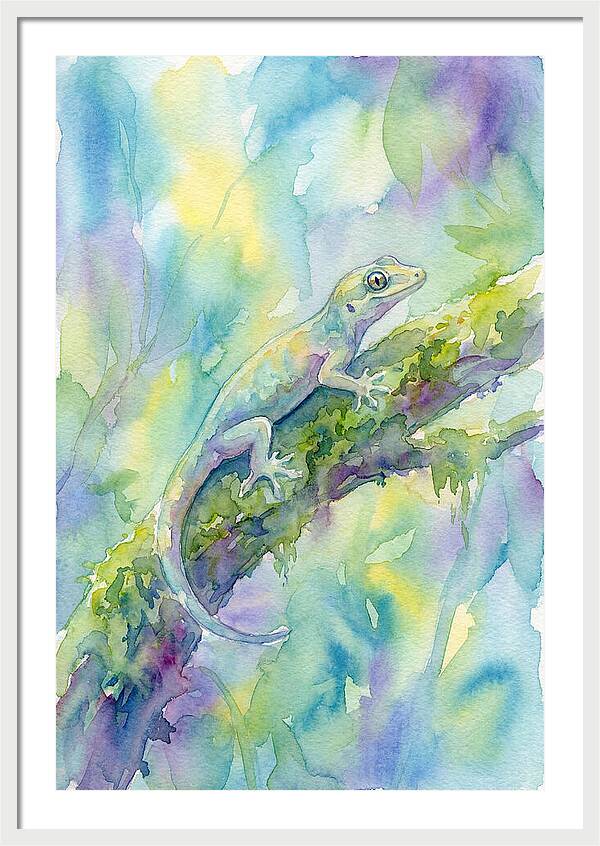 Gecko Among Lush Colors