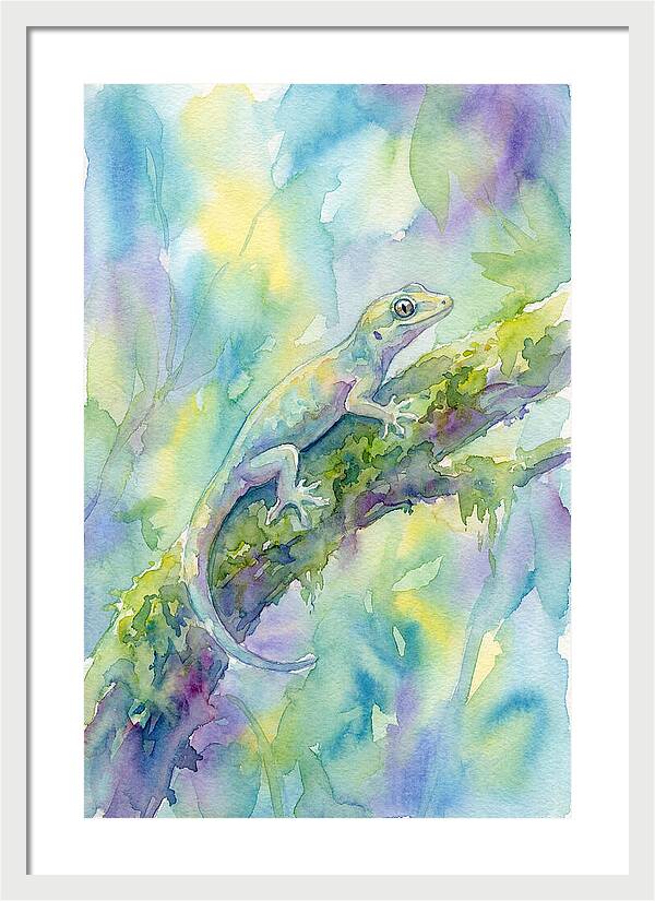 Gecko Among Lush Colors