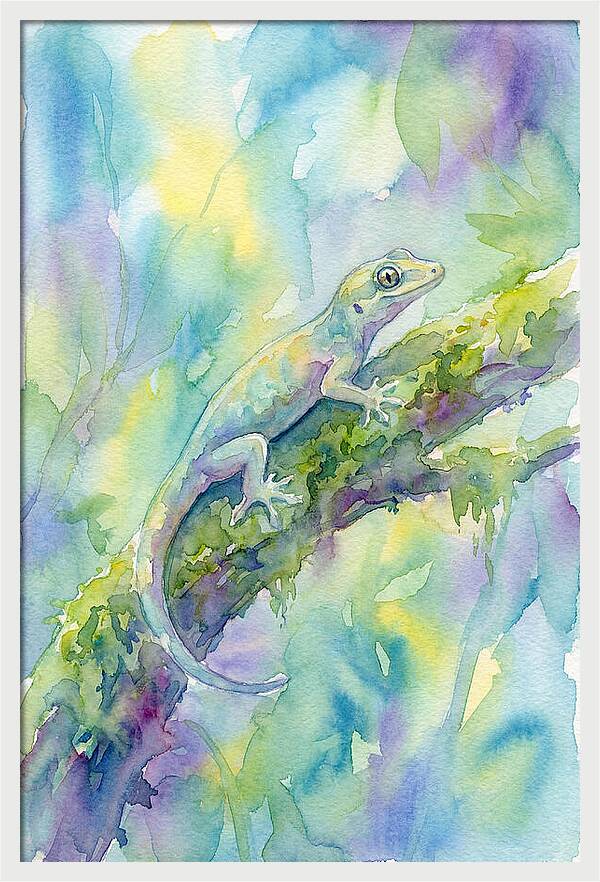 Gecko Among Lush Colors