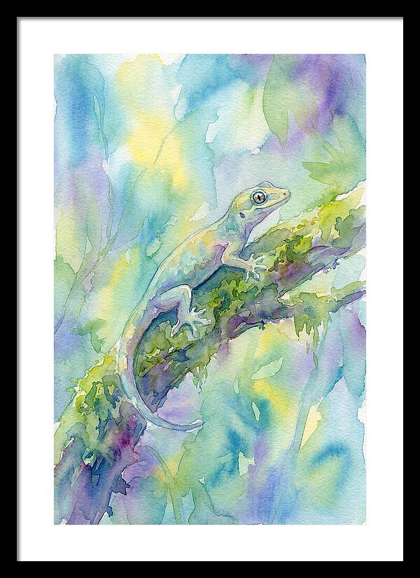 Gecko Among Lush Colors