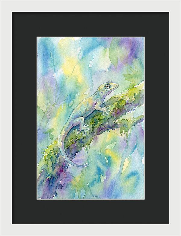 Gecko Among Lush Colors