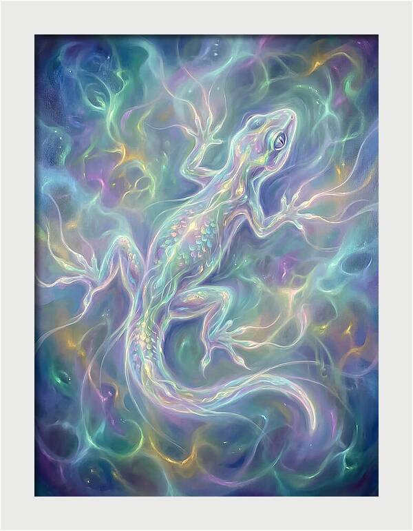 Gecko In Ethereal Glow