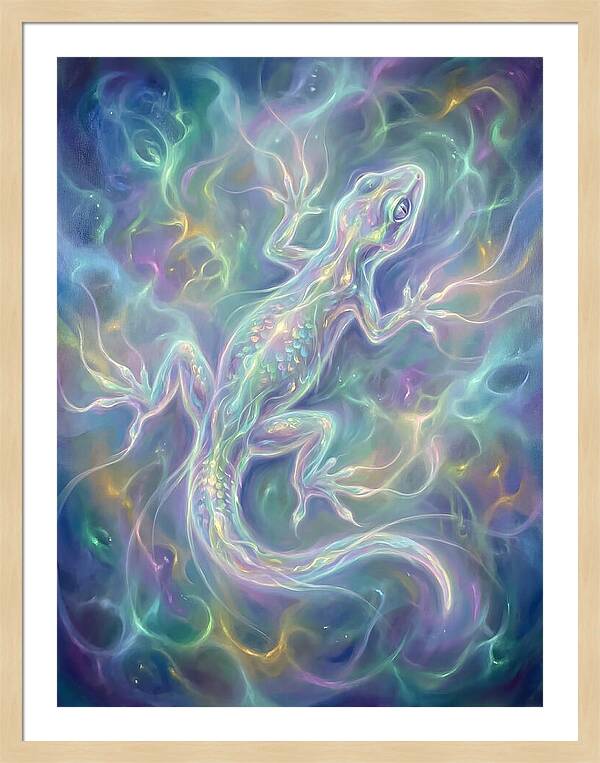 Gecko In Ethereal Glow