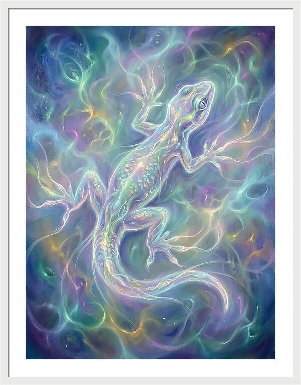 Gecko In Ethereal Glow