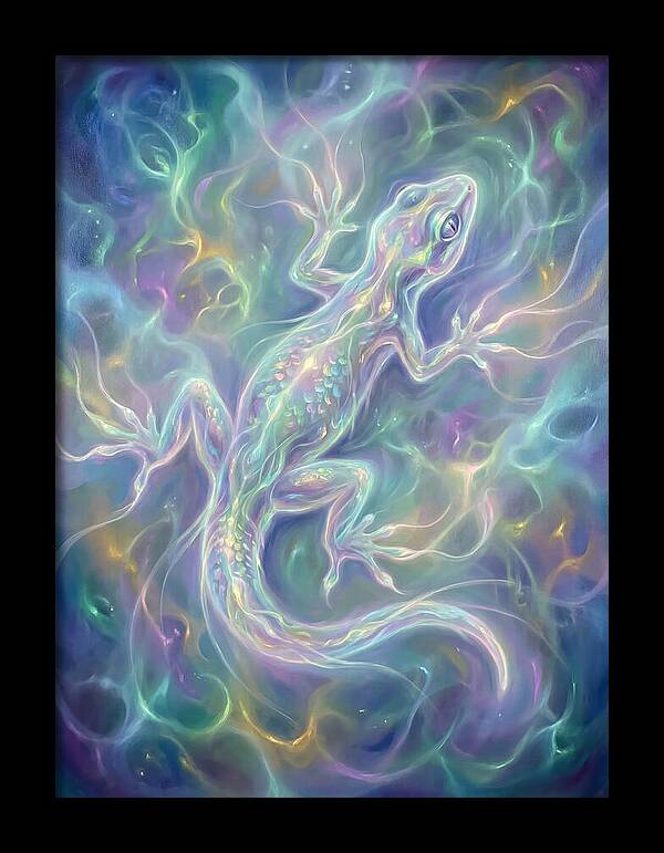 Gecko In Ethereal Glow