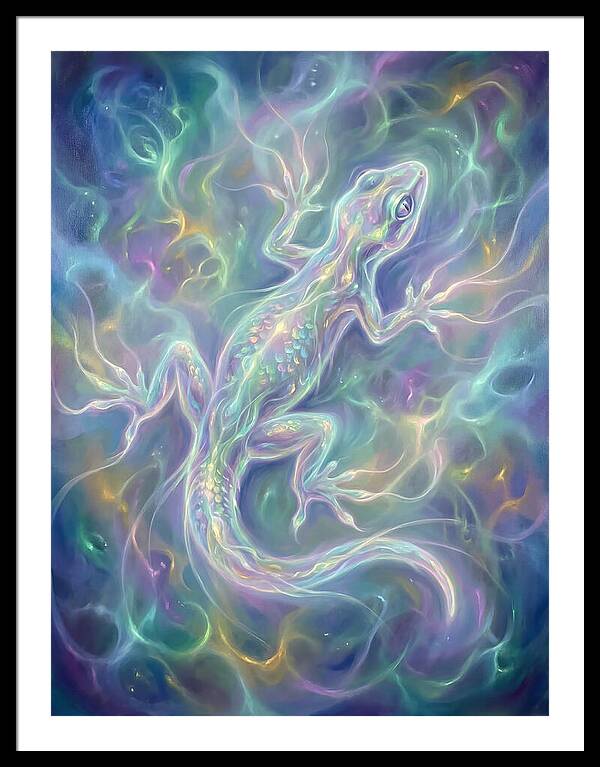 Gecko In Ethereal Glow