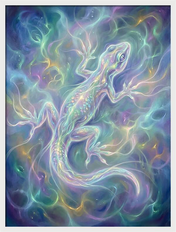 Gecko In Ethereal Glow